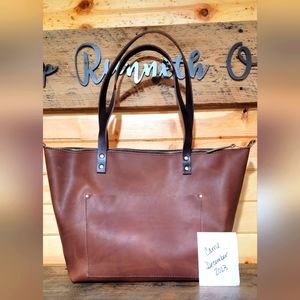BNNU Portland Leather Goods  Large zip tote English Tan (?)